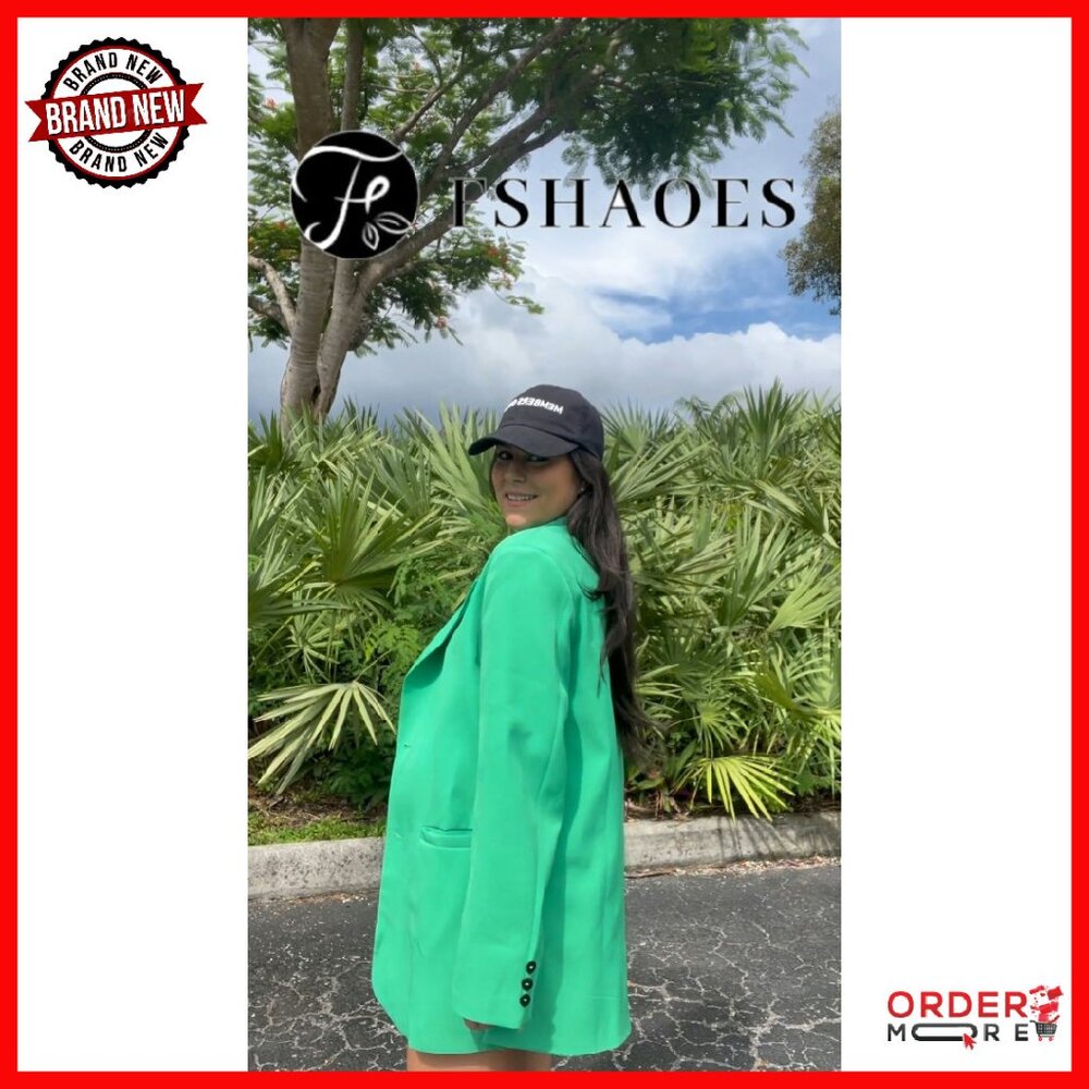 Oversized Blazer Jacket Lapel Button Down Polyest… - image 8